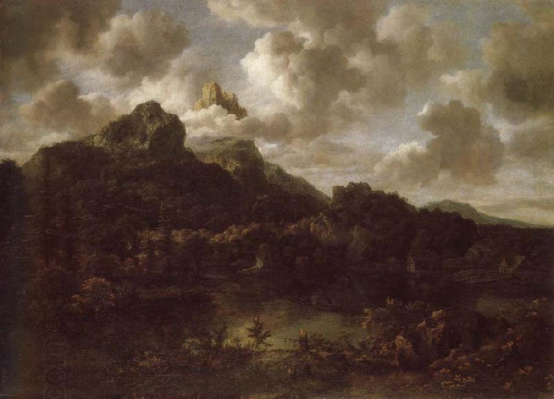 Jacob van Ruisdael Mountainous and wooded landscape with a river China oil painting art